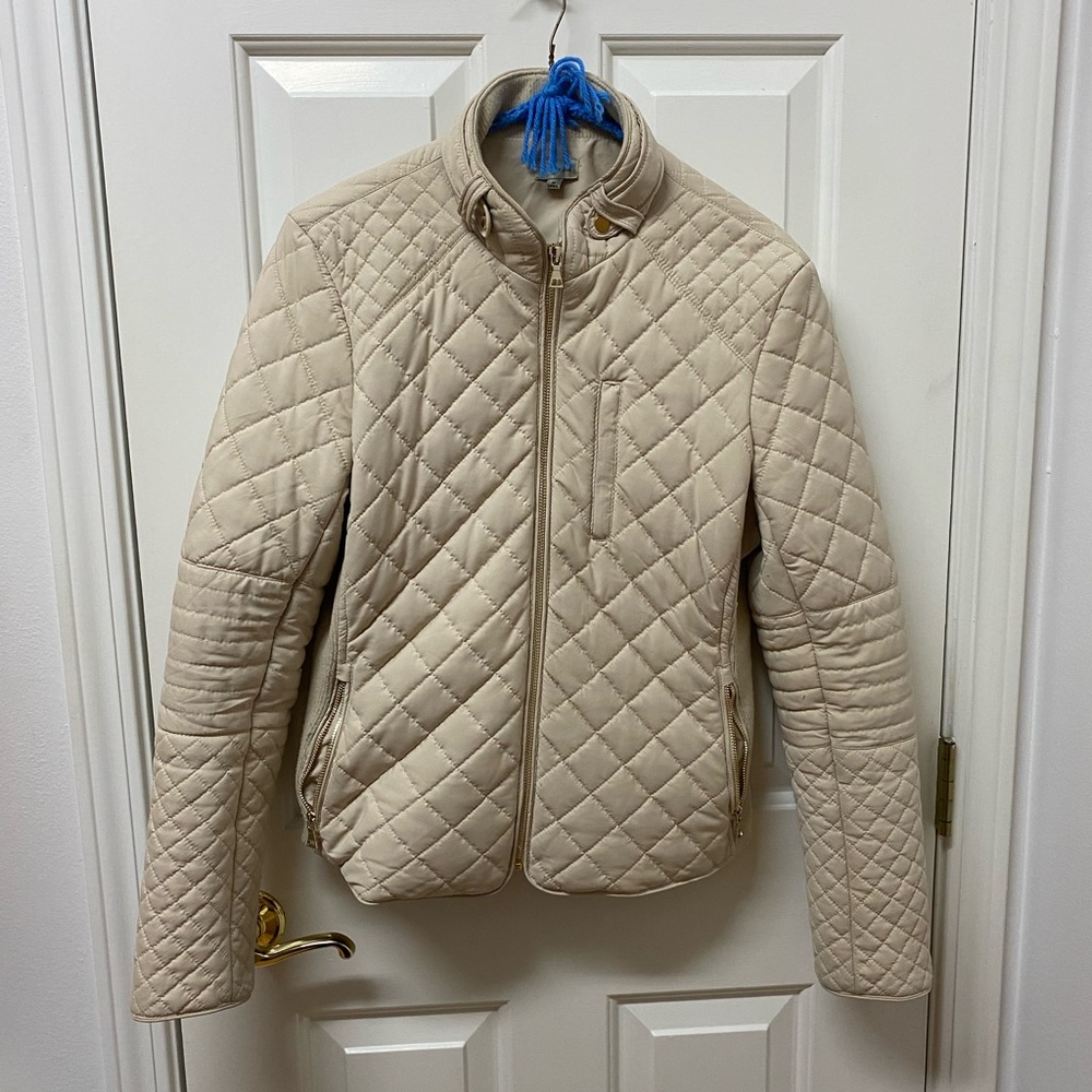 Cremieux Cream Quilted Jacket